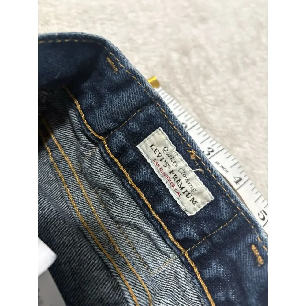 Levi's 502 Premium‎ Regular Tapered Blue Denim Jeans Size 38x31 Pants